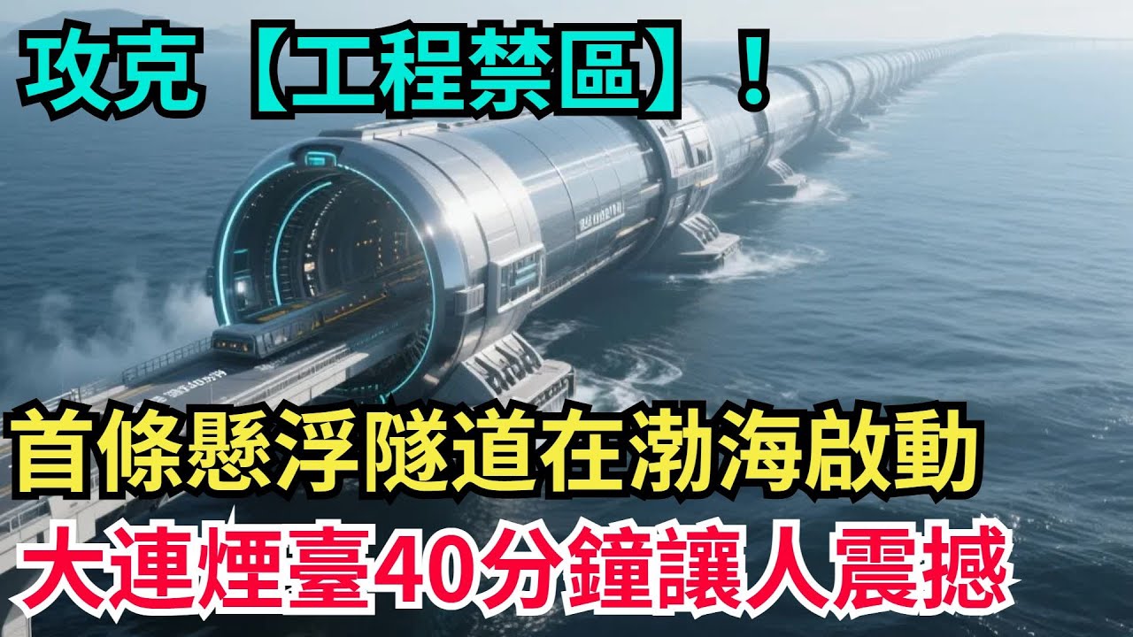 攻克“工程禁區”！首條懸浮隧道在渤海啓動，大連到煙台40分鍾震撼世界！【天工重器】#科普#超級工程 #建造 #中國基建