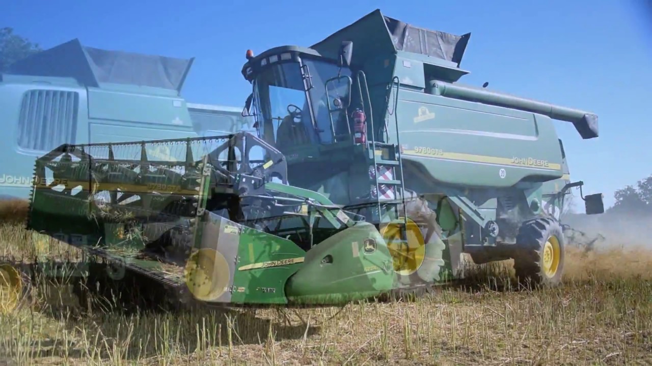 Ernte 2018 John Deere 9780 CTS Hillmaster 2 am Raps dreschen