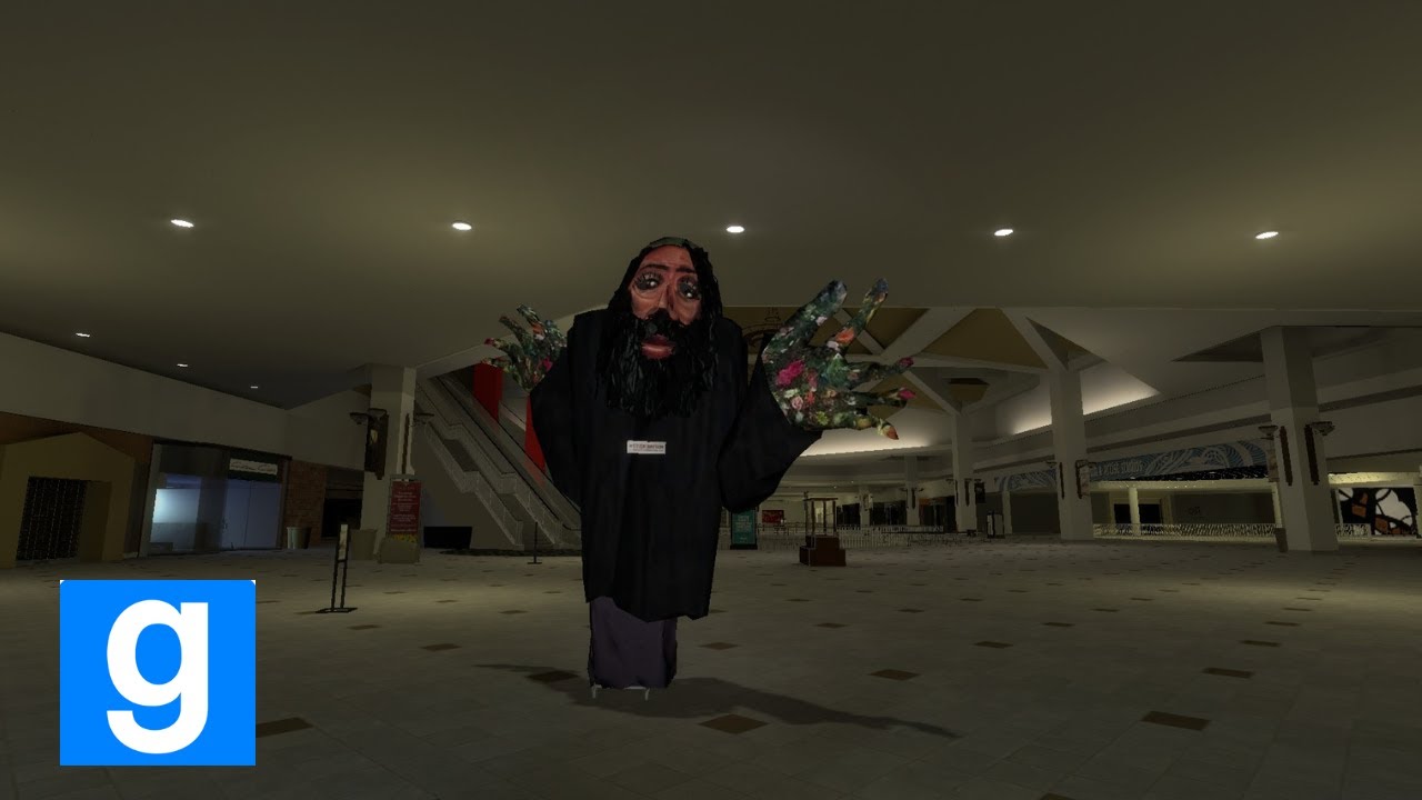 (Giant Rolling Nextbot is After Me 😨) In Big Mall !!! GMod