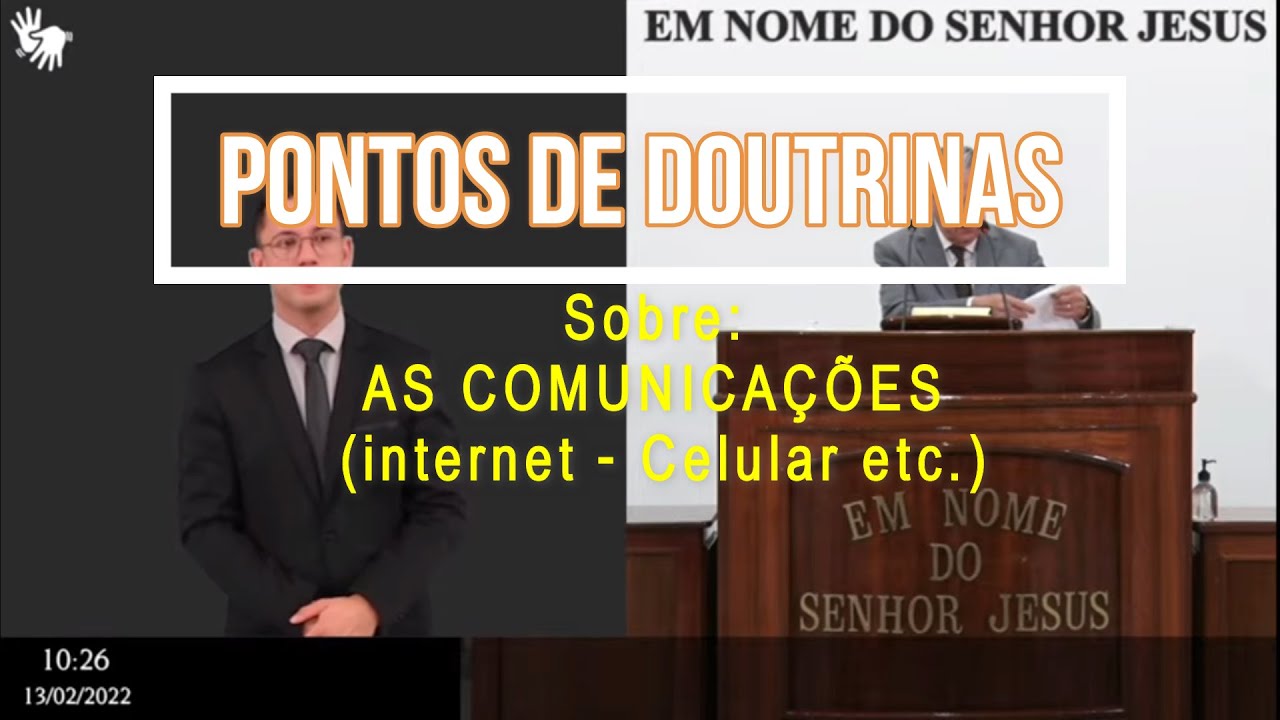 CCB CONGREGA&Ccedil;&Atilde;O CRIST&Atilde; - PONTOS DE DOUTRINA SOBRE: AS COMUNICA&Ccedil;&Otilde;ES  (Internet - Celulares e etc.)