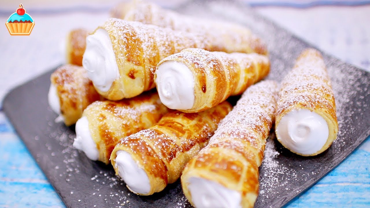 СЛОЕНЫЕ ТРУБОЧКИ С БЕЛКОВЫМ КРЕМОМ - ну, оОчень вкусные!