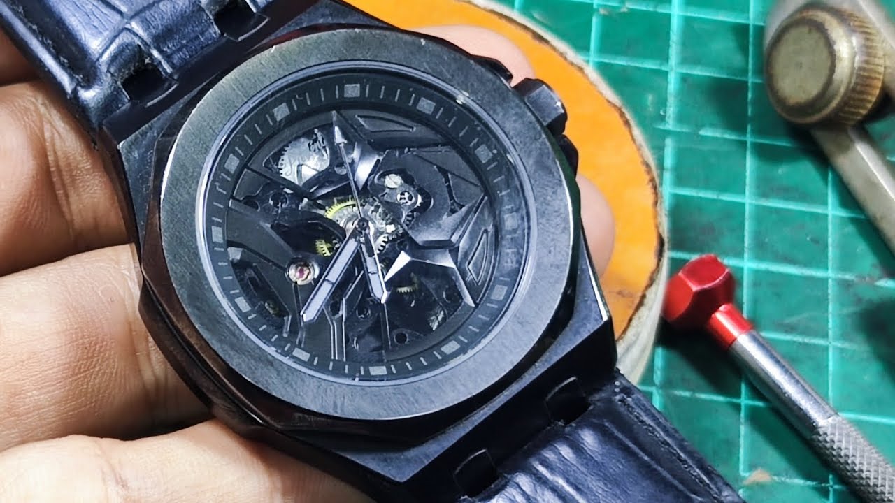 Perbaikan jam tangan Parlent Xander automatic mati total dan tidak bisa setting jarum