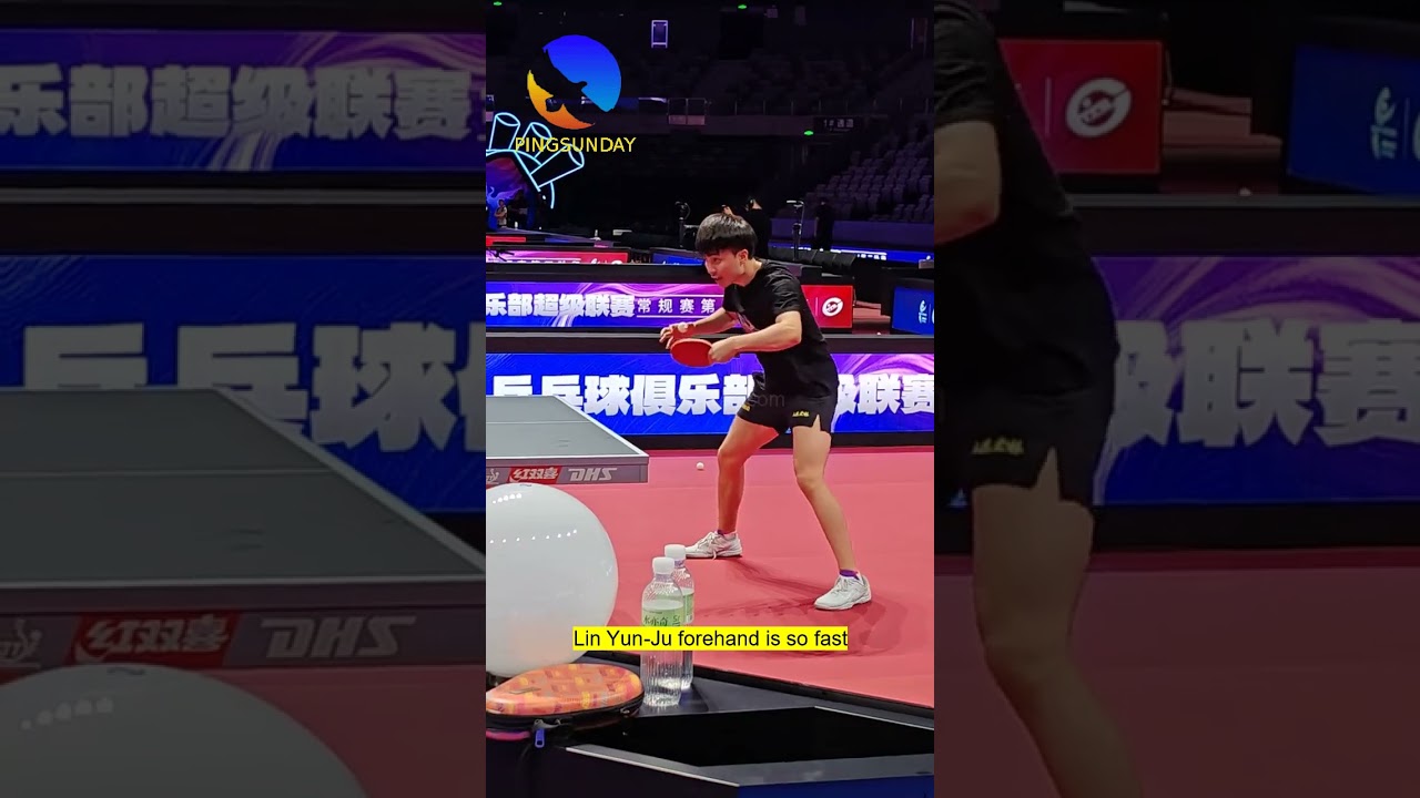 Lin Yun Ju forehand is so fast ERT