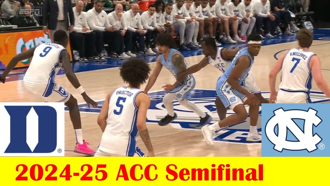 North Carolina vs Duke Basketball Game Highlights, 2024-25 ACC Tournament Semifinal