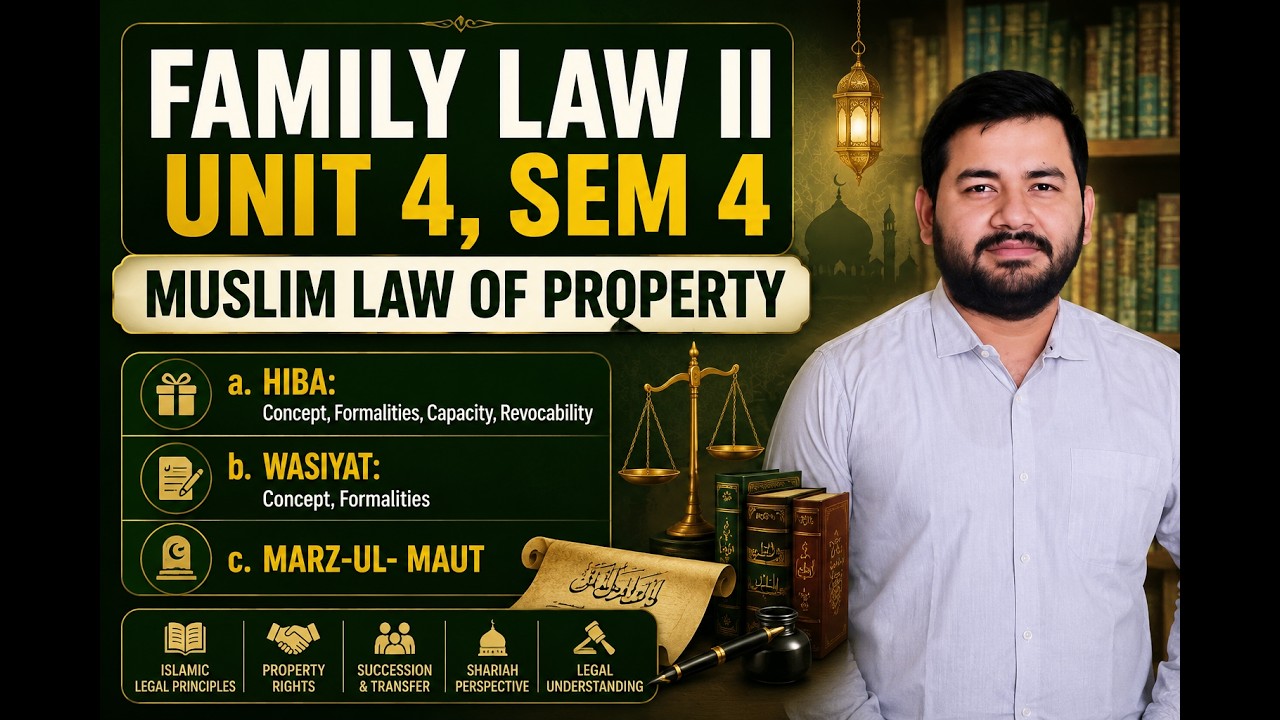 Family Law 2 II Unit 4 II Sem 4 II Full Syllabus With Notes II Adv Varun Dixit #familylaw #llb
