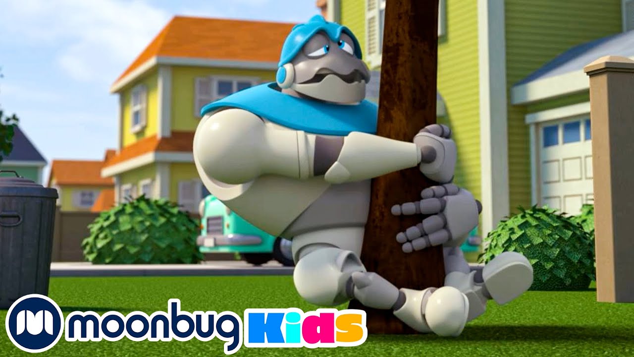 Stop that Dog! - SUPER ROBOT - Super Funny Kids Cartoons | MOONBUG KIDS - Superheroes