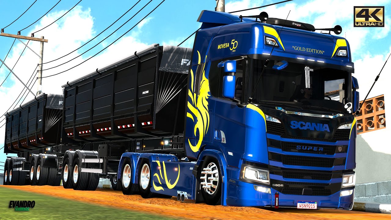 Scania NTG 560CV MOVESA 50 ANOS Qualificada (49 t)Milho Caçãmba Facchini Ets2 V1.57