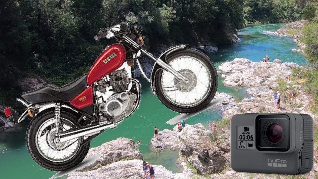 I took my motorcycle across a river to avoid traffic