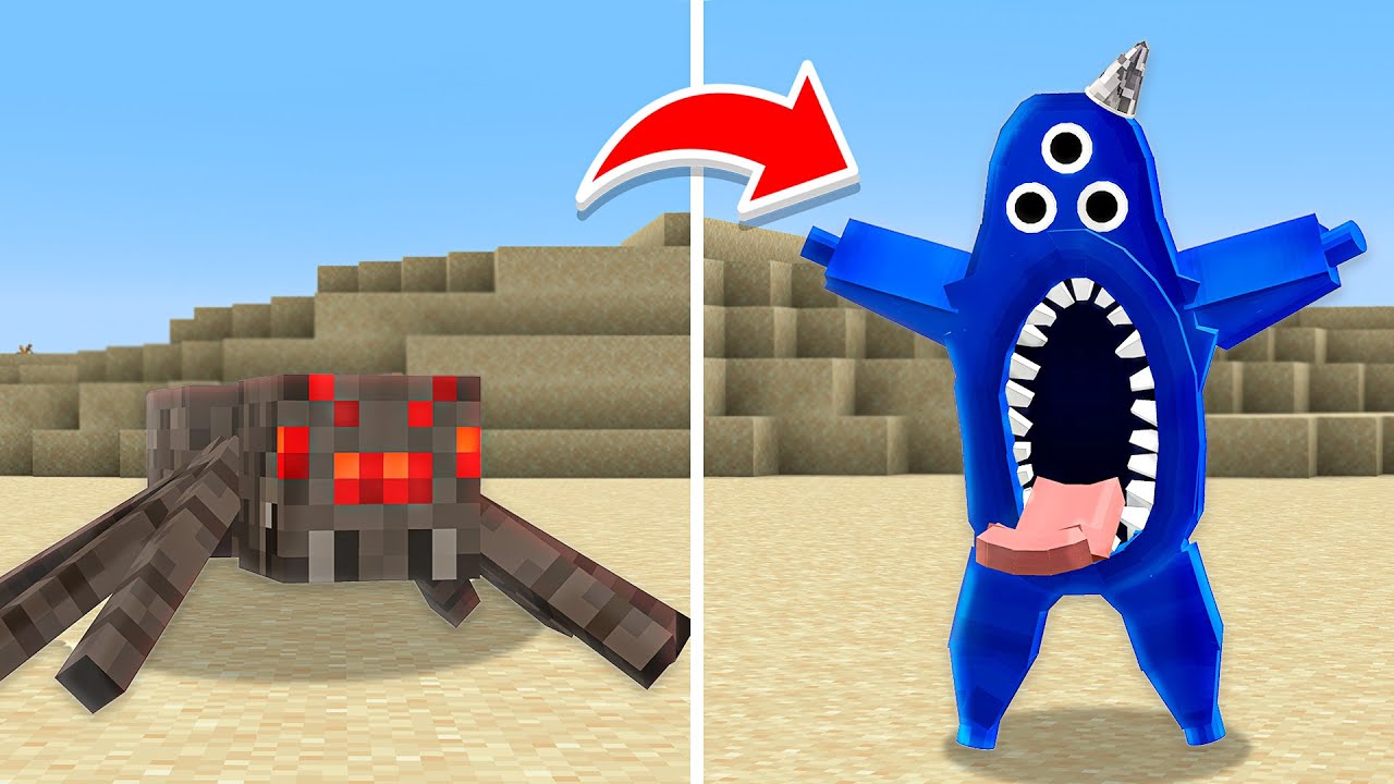 Combinei os MOBS no Minecraft com Personagens de GARTEN OF BANBAN