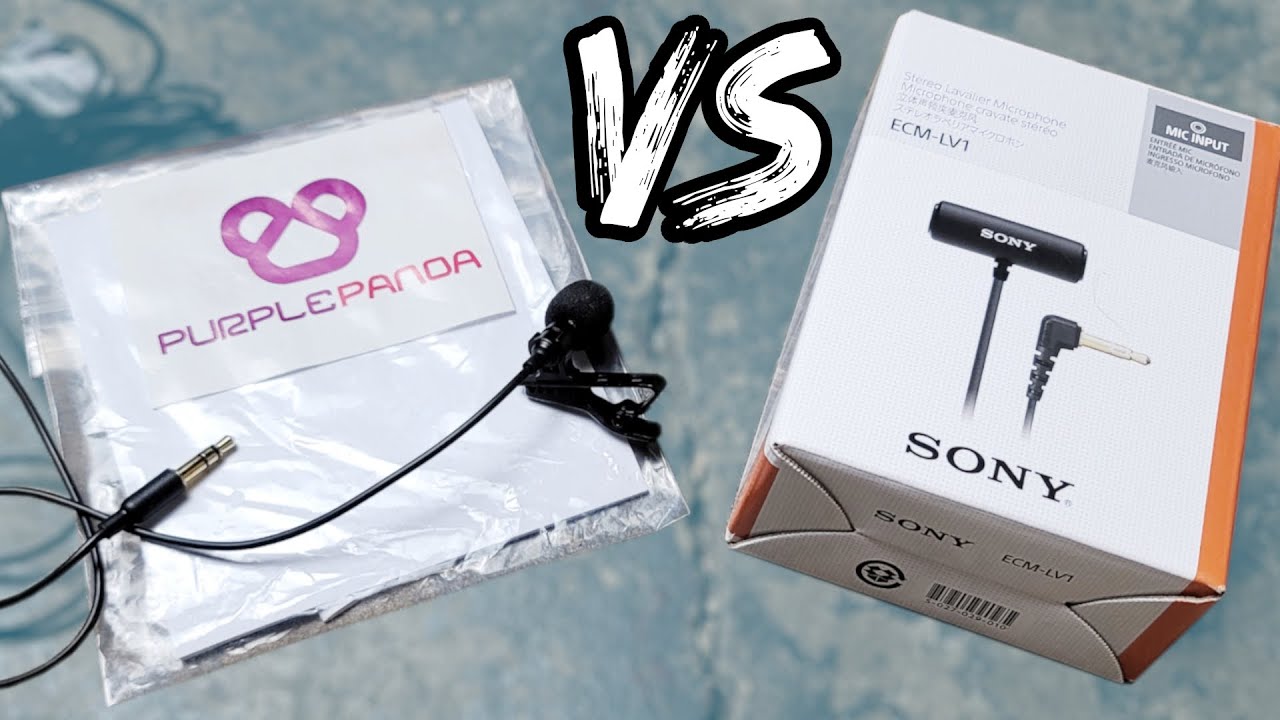 Grudge Match!  Sony ECM-LV1 vs Purple Panda lav mic