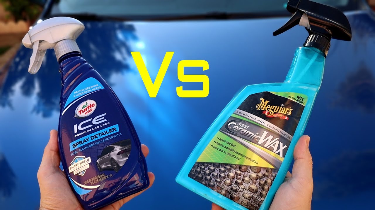 Meguiars Hybrid Ceramic Wax Vs Turtle Wax Ice Detailer spray/how to protect car paint/ALIMECH