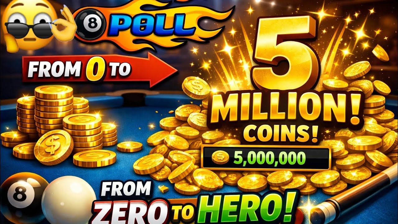 From 0 to 5 MILLION Coins 💰🔥 | Insane 8 Ball Pool Journey | Abdullah Gamerz YT