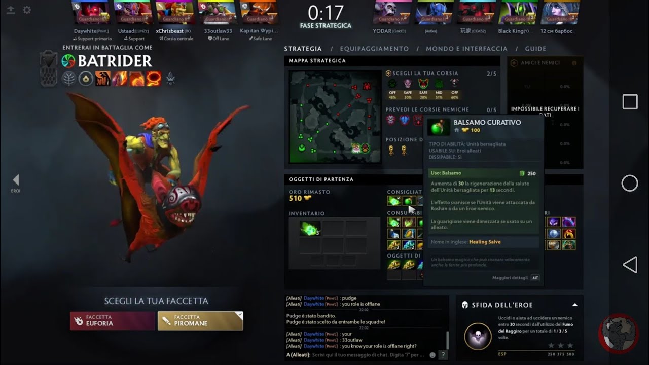 Dota 2 Batrider   - Ranked SoloQ Road To Crusader 1 (Gameplay Ita/eng 1080p)