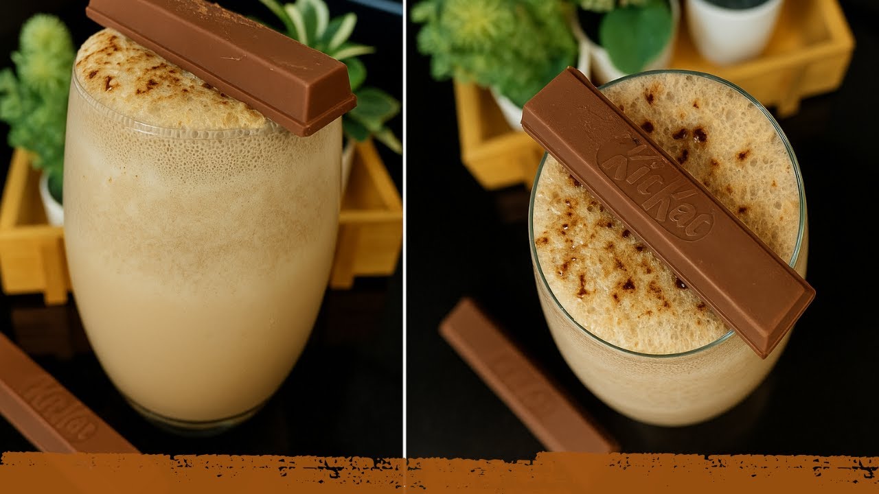KITKAT COLD COFFEE || Creamy and rich coffee shake || Classic thick kitkat frappe with ice cream