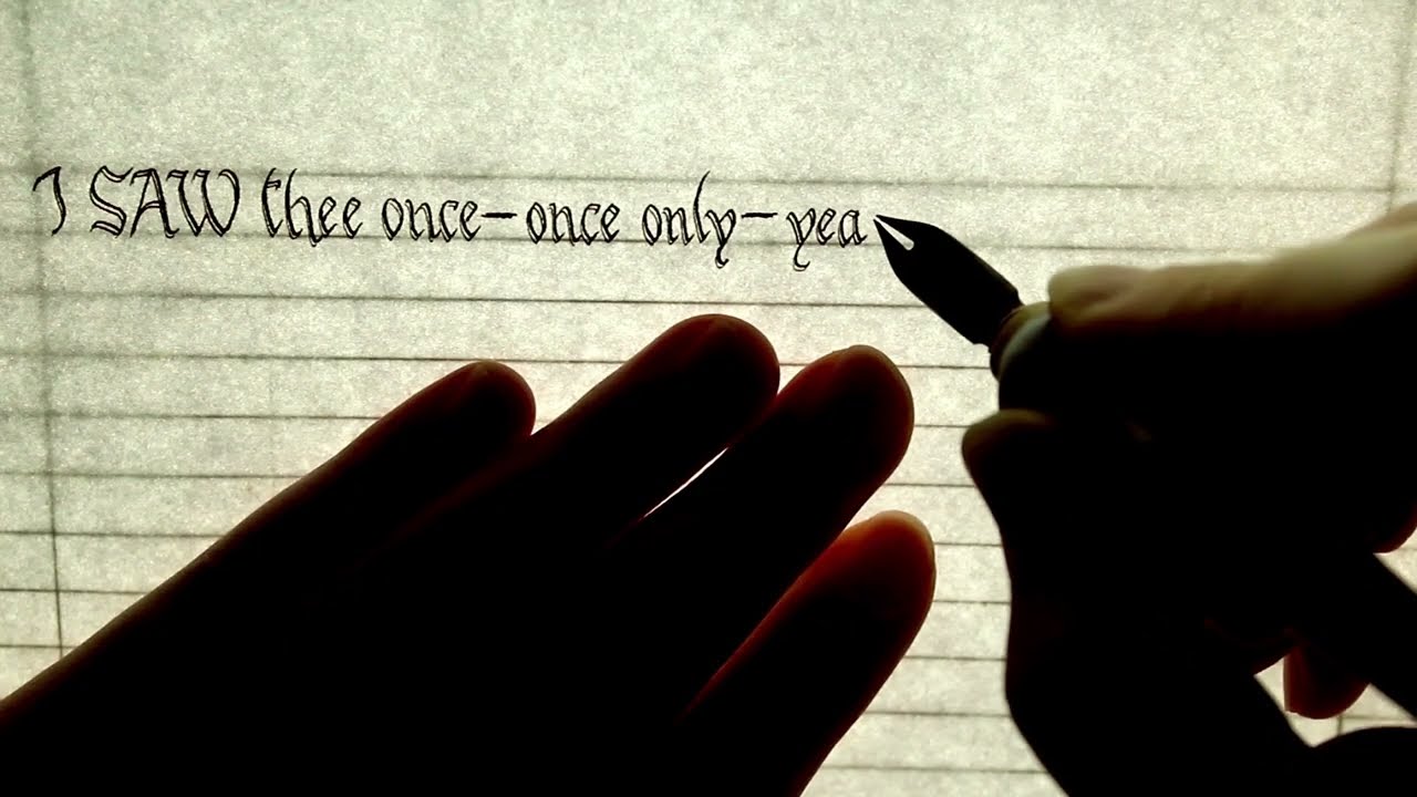 Handwriting E. A. Poe’s “To Helen” Complete Poem