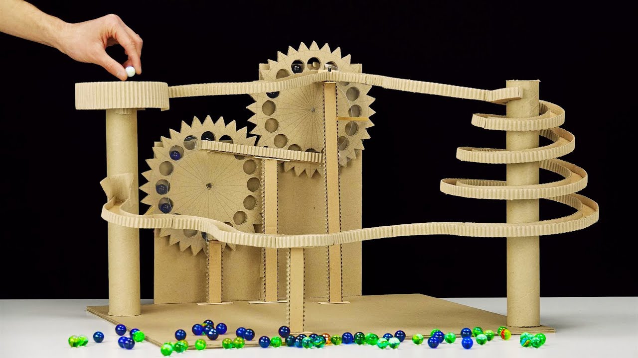 DIY Endless Marble Machine with Twisted Race Track
