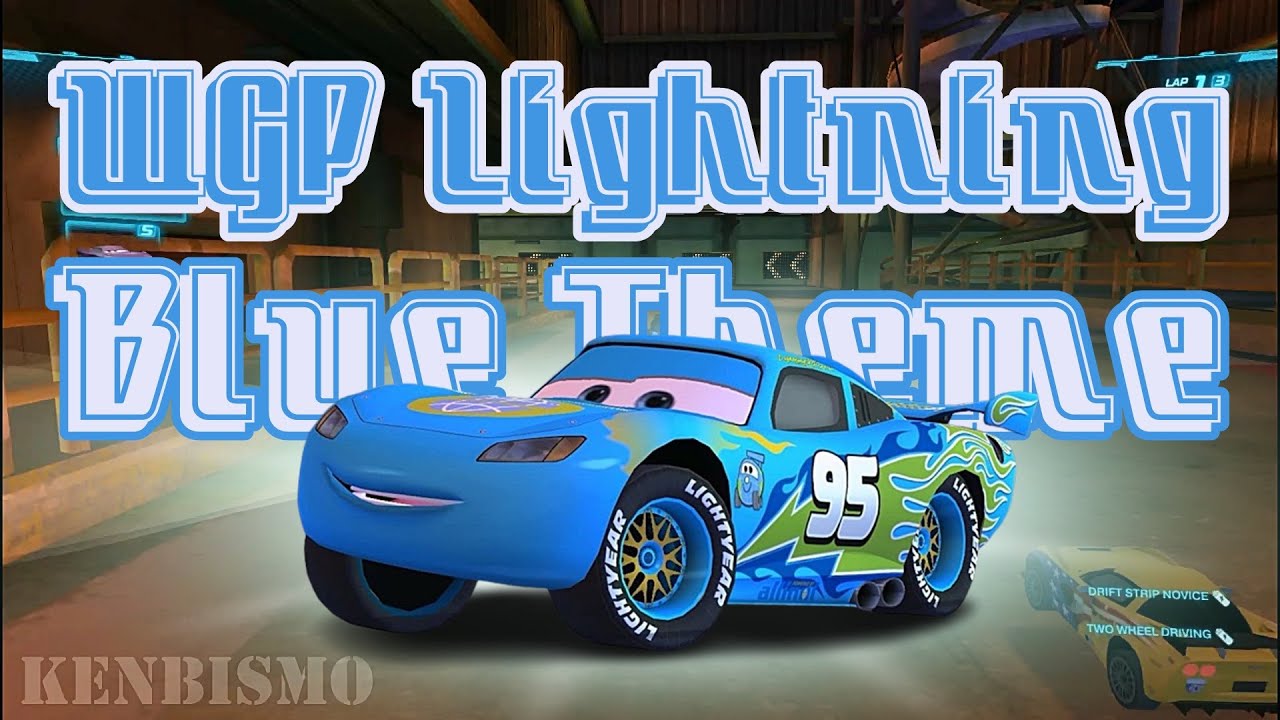 Cars 2 The Video Game 3DS Lightning McQueen Pack Mod - WGP Blue Theme Lightning - Oil Rig Run