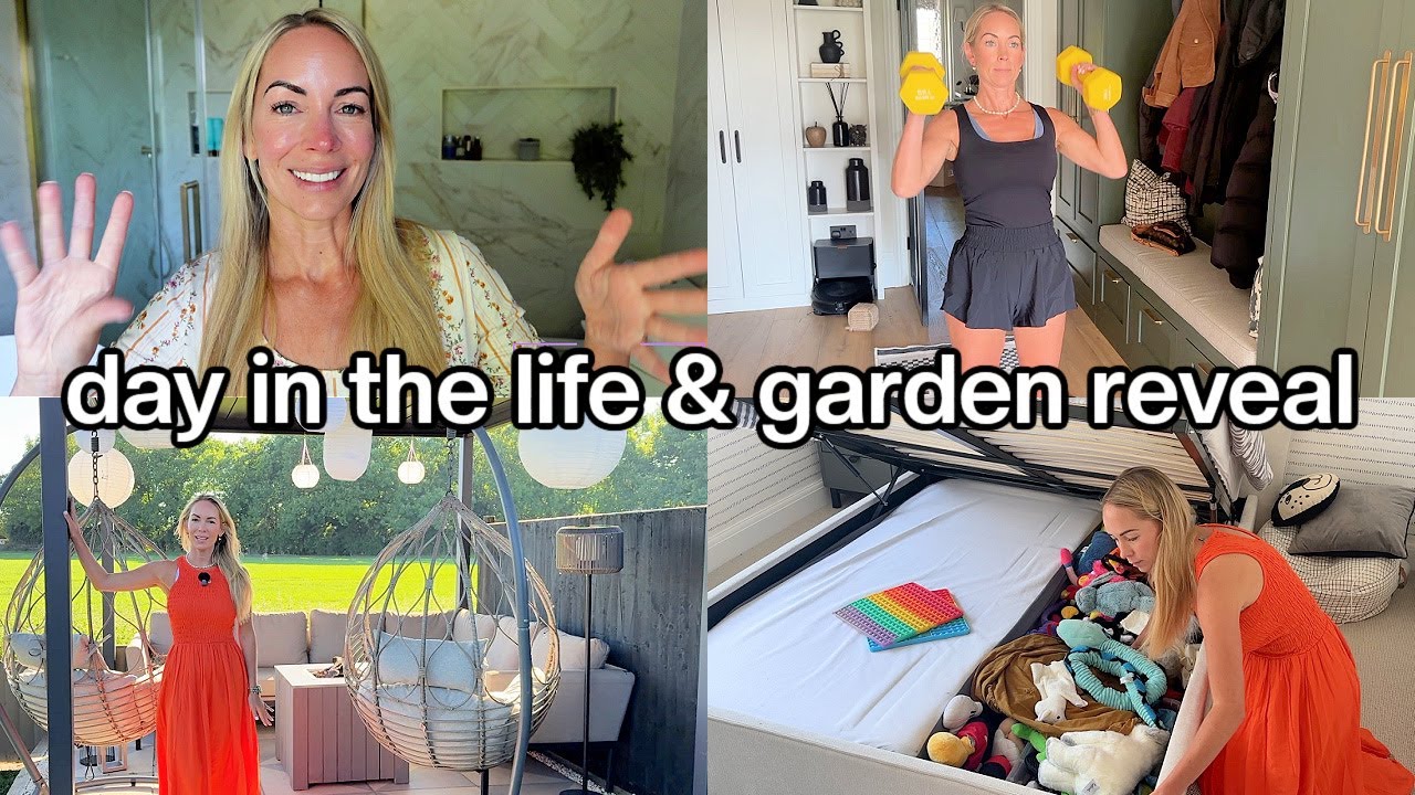 Day in the Life Vlog, Garden + Patio Reveal, Cleaning + Mumlife | Emily Norris