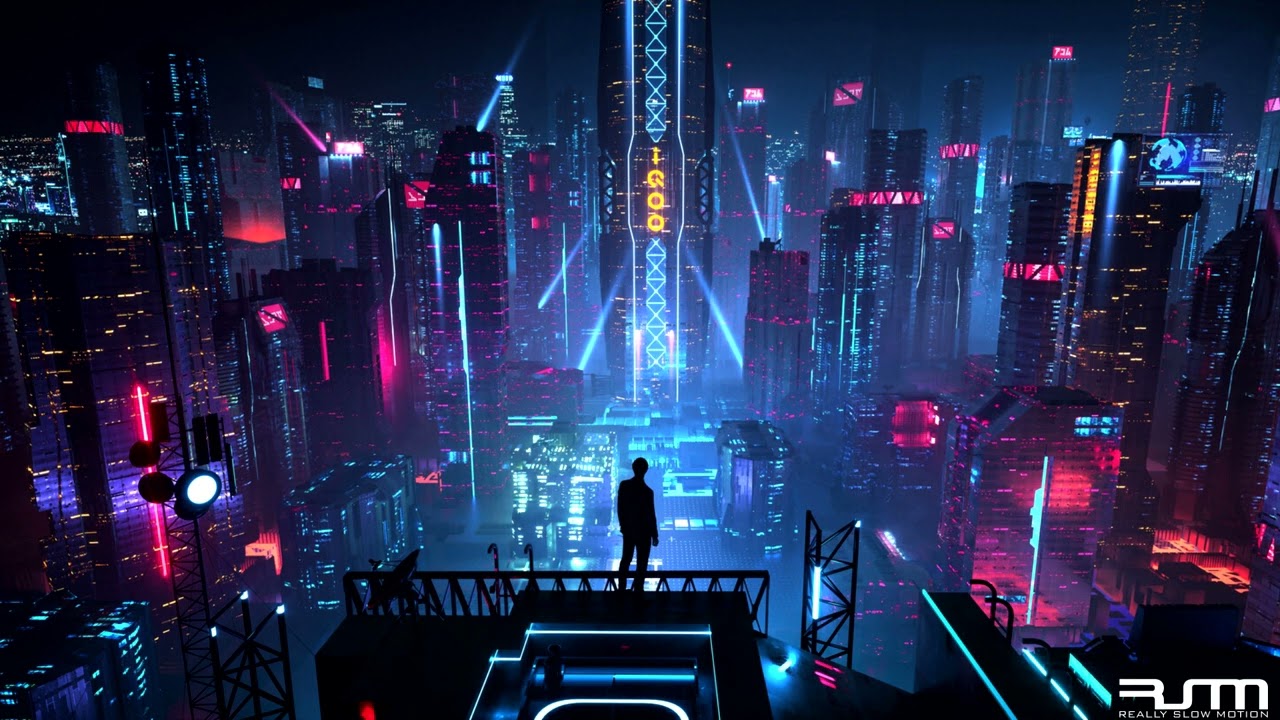 Really Slow Motion - Purple Neon (Epic Futuristic Drama)