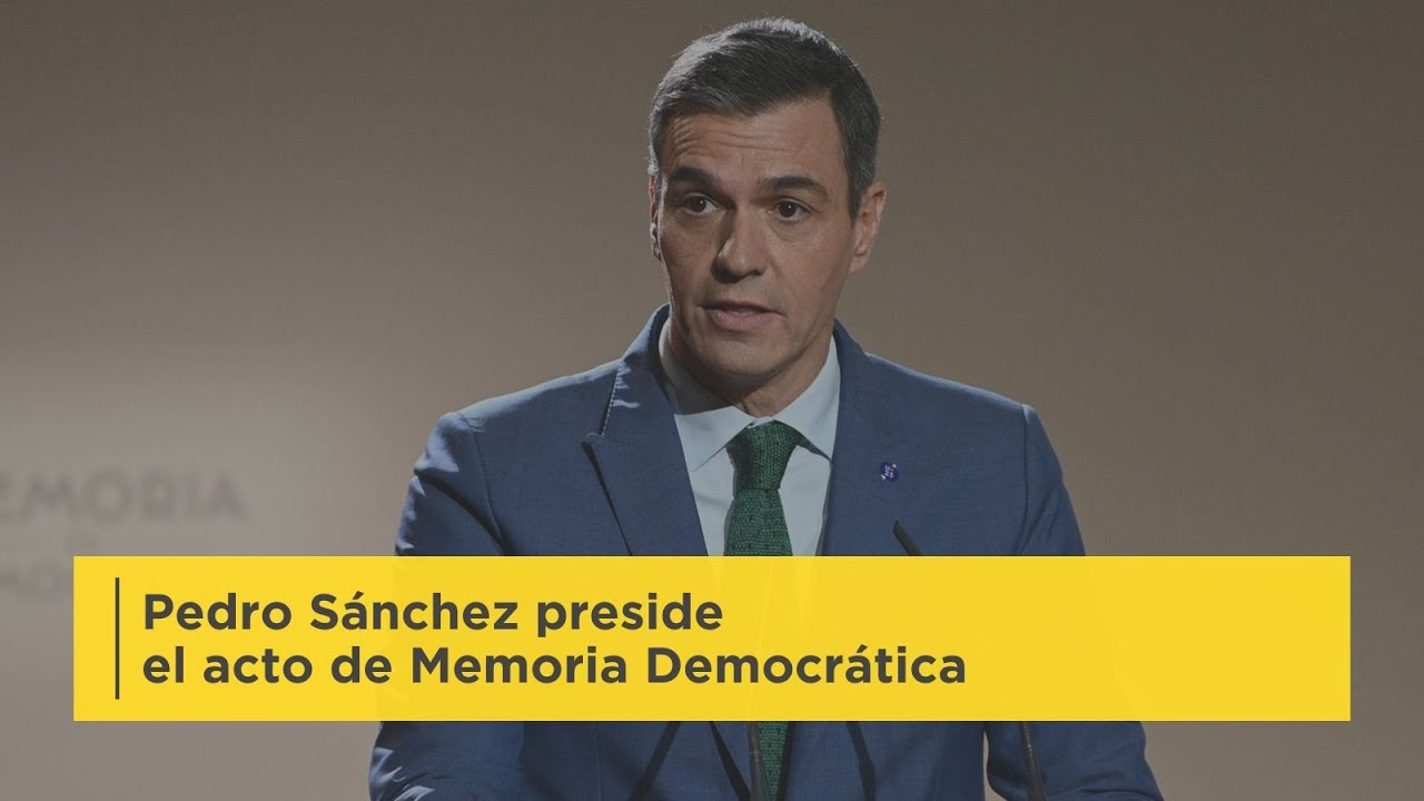 Pedro Sánchez preside el acto de Memoria Democrática