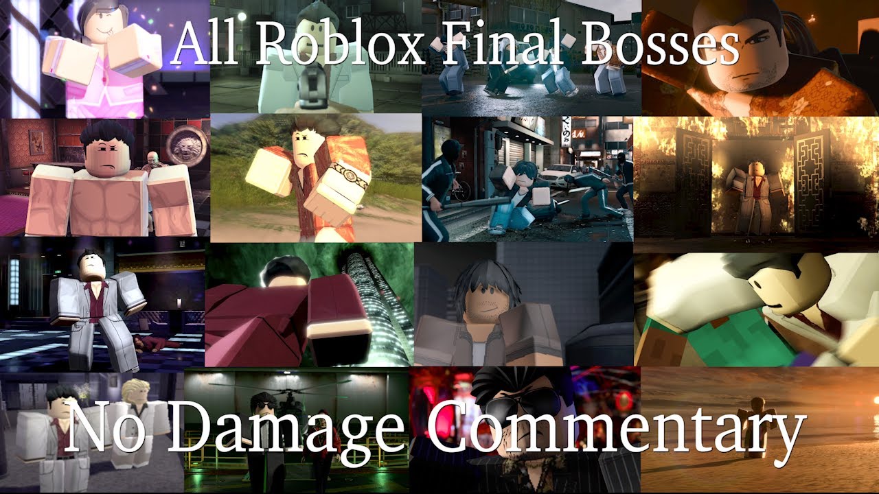 All Roblox Final Bosses No Damage (Commentary) (1988-2024)