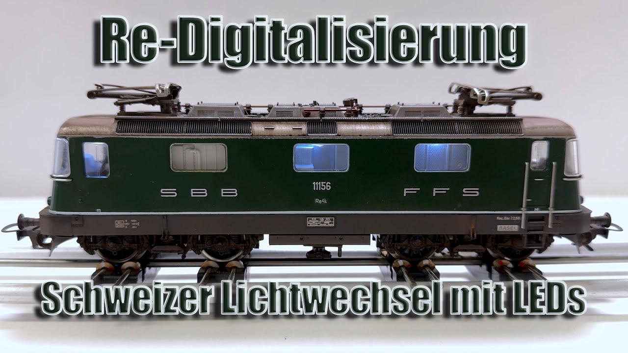 RE 4/4 Re-Digitalisierung und Umbau auf LEDs mit Schweizer Lichtwechsel