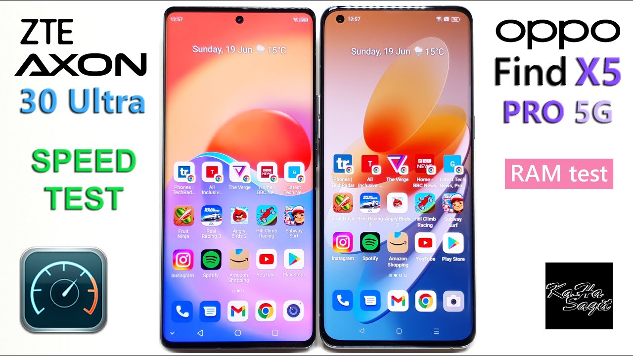 ZTE Axon 30 Ultra vs OPPO Find X5 Pro - Speed Test + RAM management