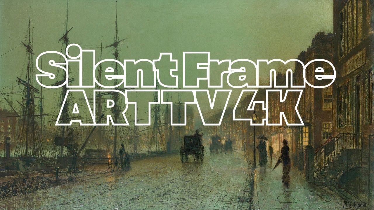 2 Hours of Silent Frame art tv: Victorian harbor street wallpaper 4K