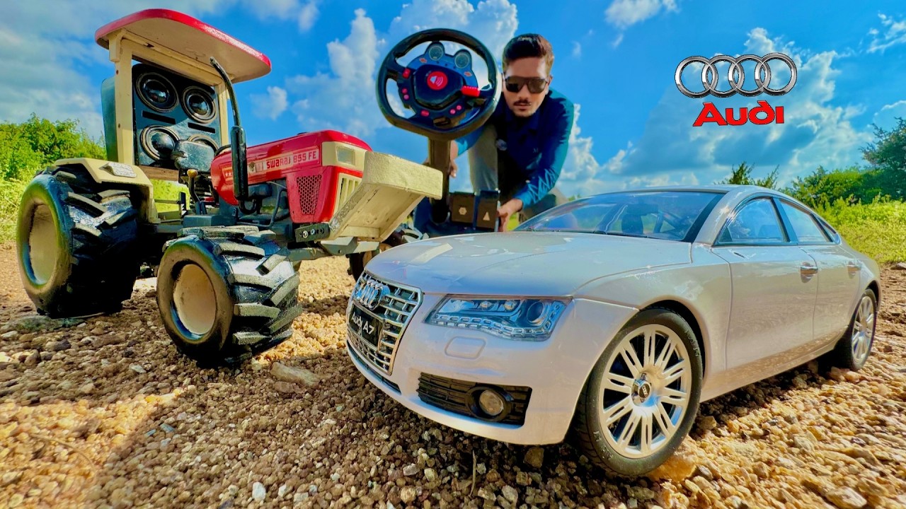 RC Swaraj 855 Tractor Vs RC Audi A7 Car - Chatpat toy TV