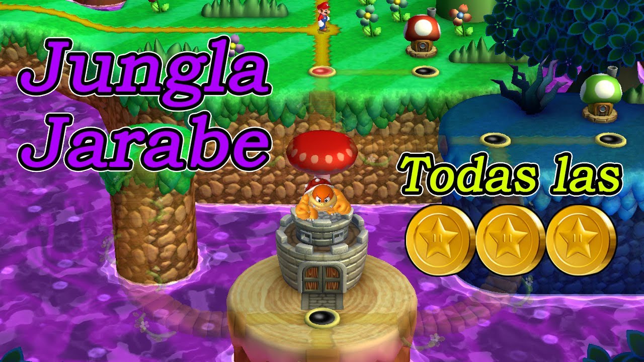 Jungla Jarabe, New Super Mario Bros U Deluxe Todas Las Monedas Estrella.