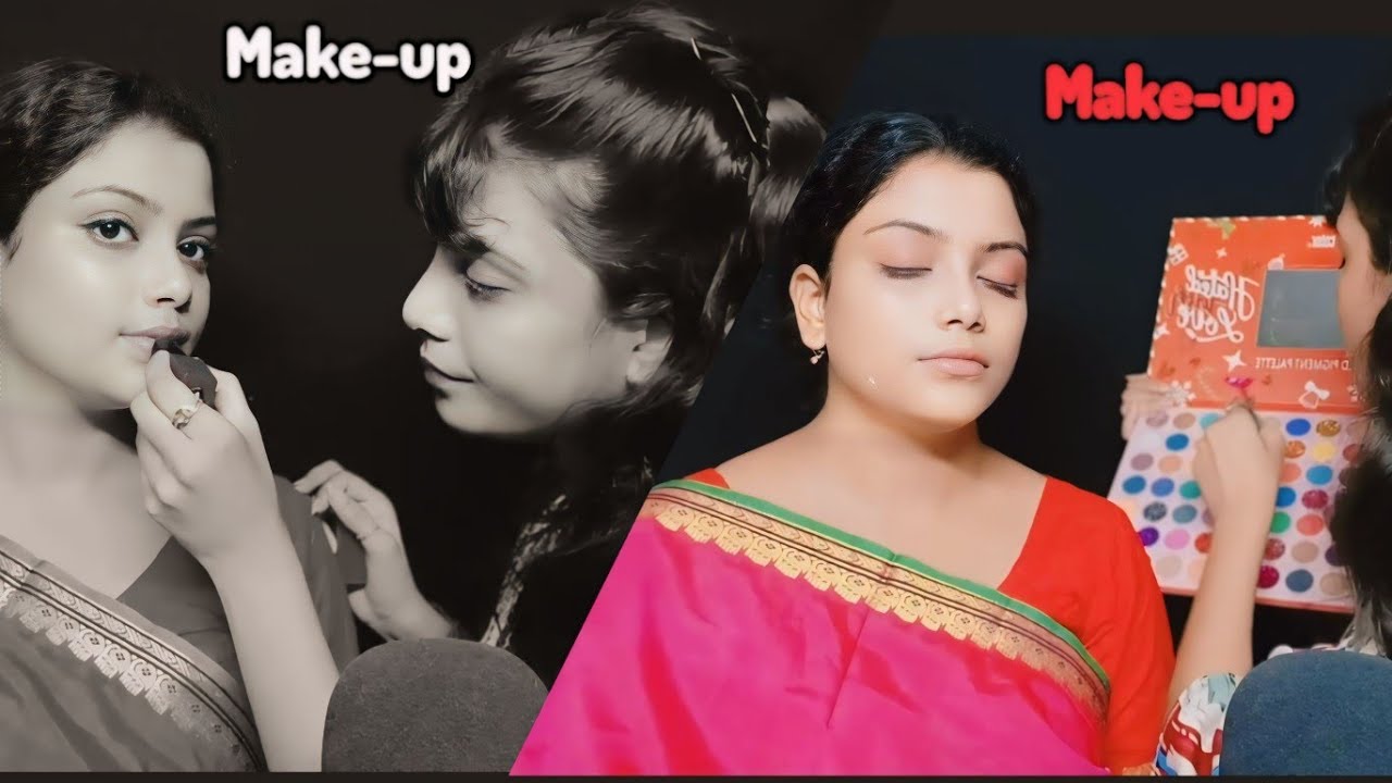ASMR DOING MY SISTER RELAXING FACE MAKEUP (Make-up tutorial 😊)