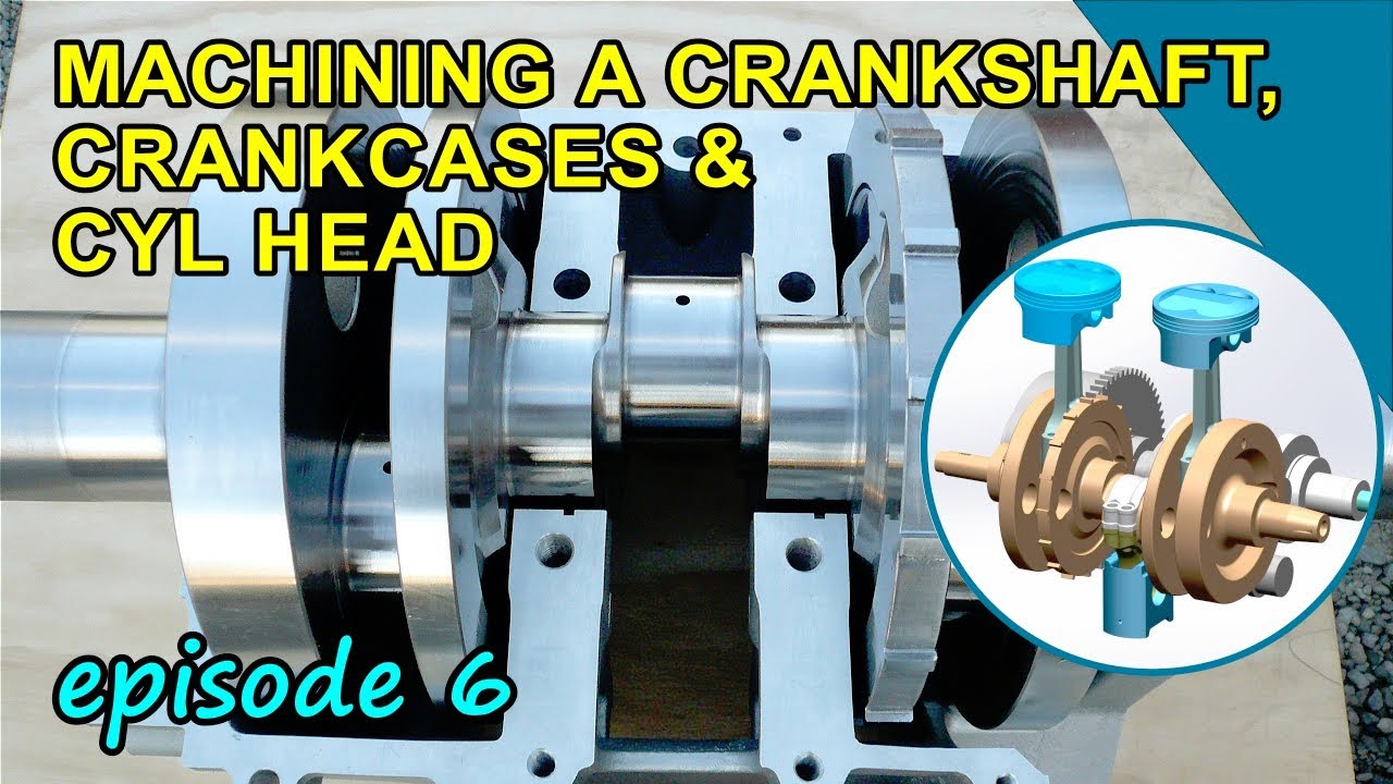 EP 06. Machining the ART 1200 Crankshaft, crankcases & cylinder head.