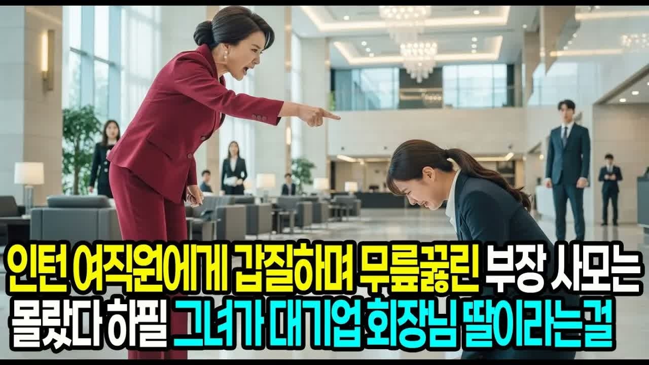 여직원에게 갑질하며 무릎을 꿇린 대기업 부장 사모님, 하필 인턴이 회장님 막내딸이었는데  #사연라디오 #오디오북 #인생사연 #노후의지혜