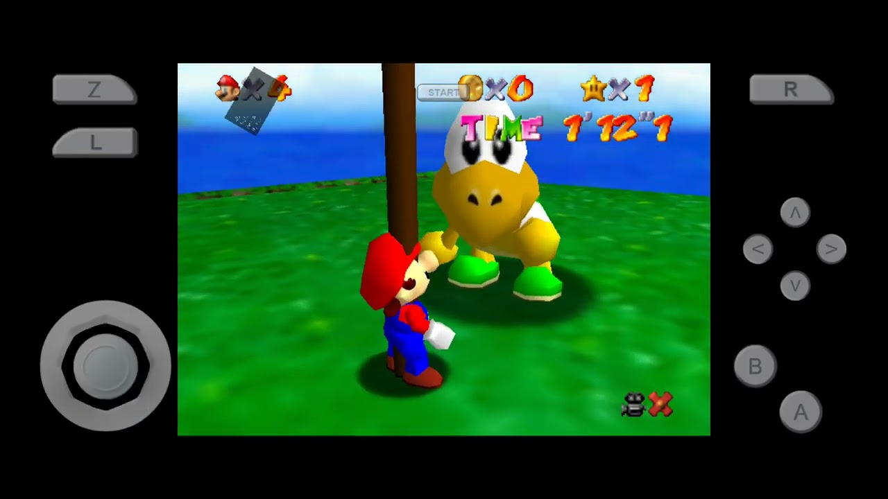 Jugando a mario 64!!!