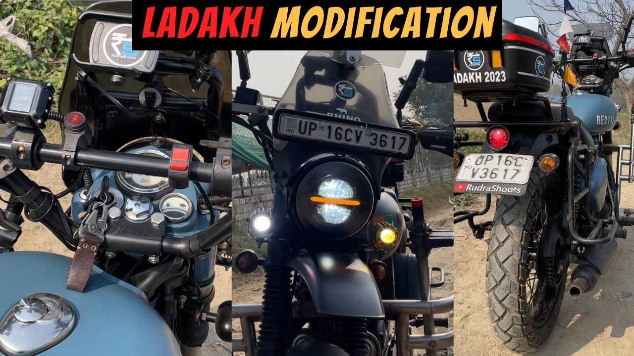 Ladakh Modification Royal Enfield Classic 350 Modified accessories cost @RudraShoots
