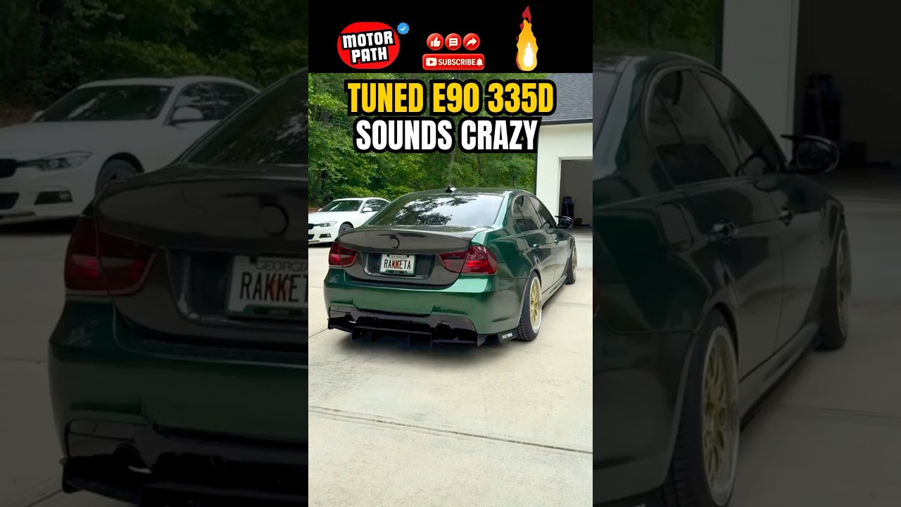 TWIN TURBO DIESEL 3 Series (E90) EXHAUST SOUND🔥 #m57 #335d #e90 #e9x #m57d30 #dieseltuning #shorts