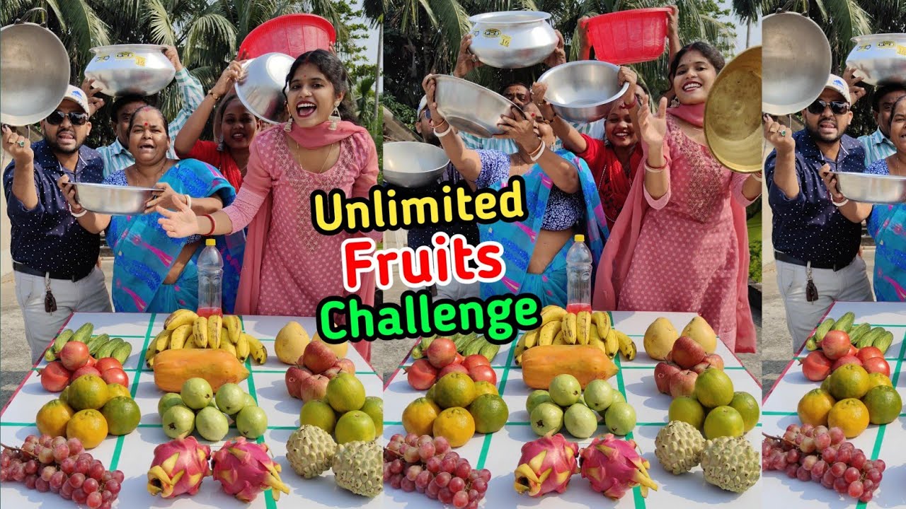 Unlimited Fruits Bottle Flip Funny Challenge