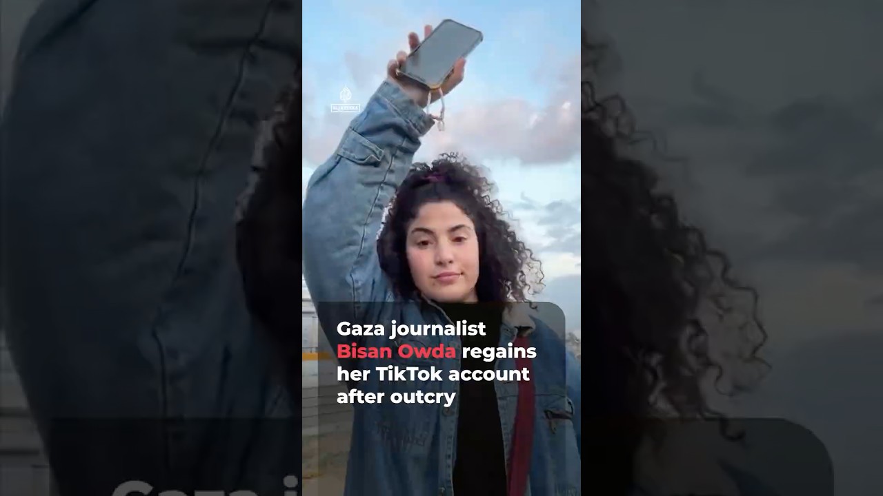 Palestinian journalist Bisan Owda regains TikTok account after outcry | AJ #shorts