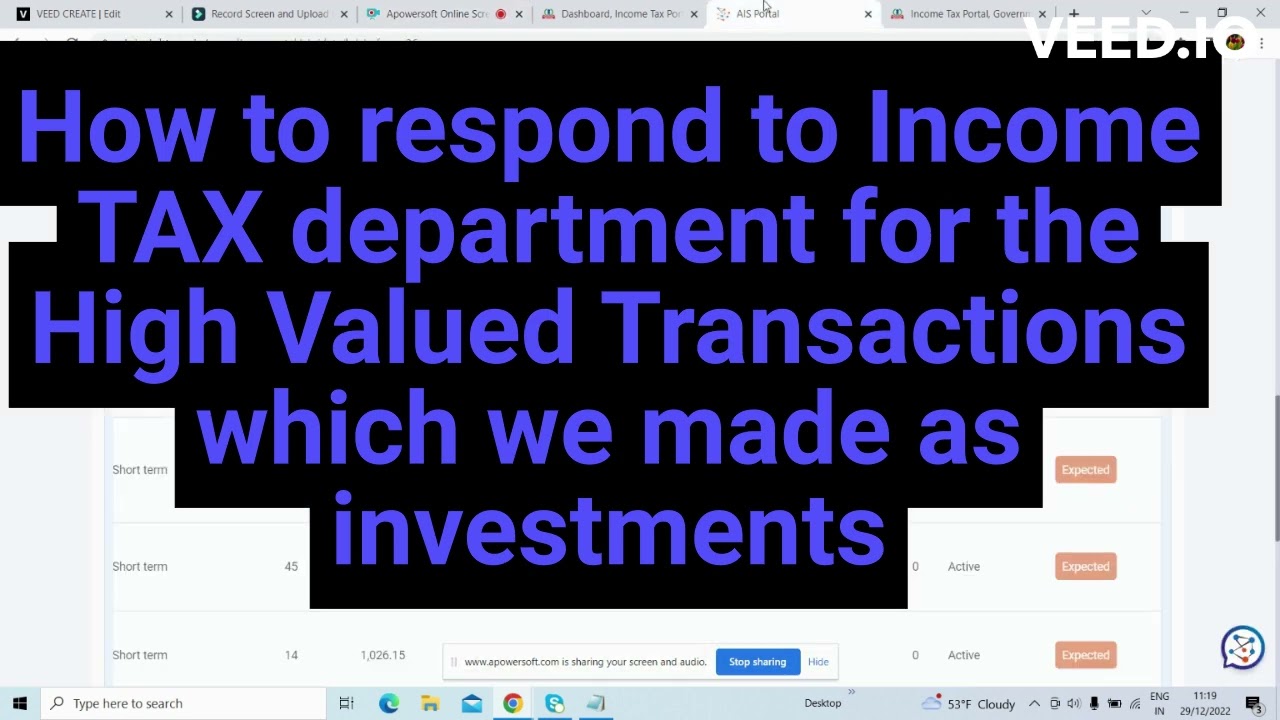 எப்படி?உயர் மதிப்பு பரிவர்த்தனைகளை எவ்வாறு தீர்ப்பது?How to resolve the High Value Transactions ITD?