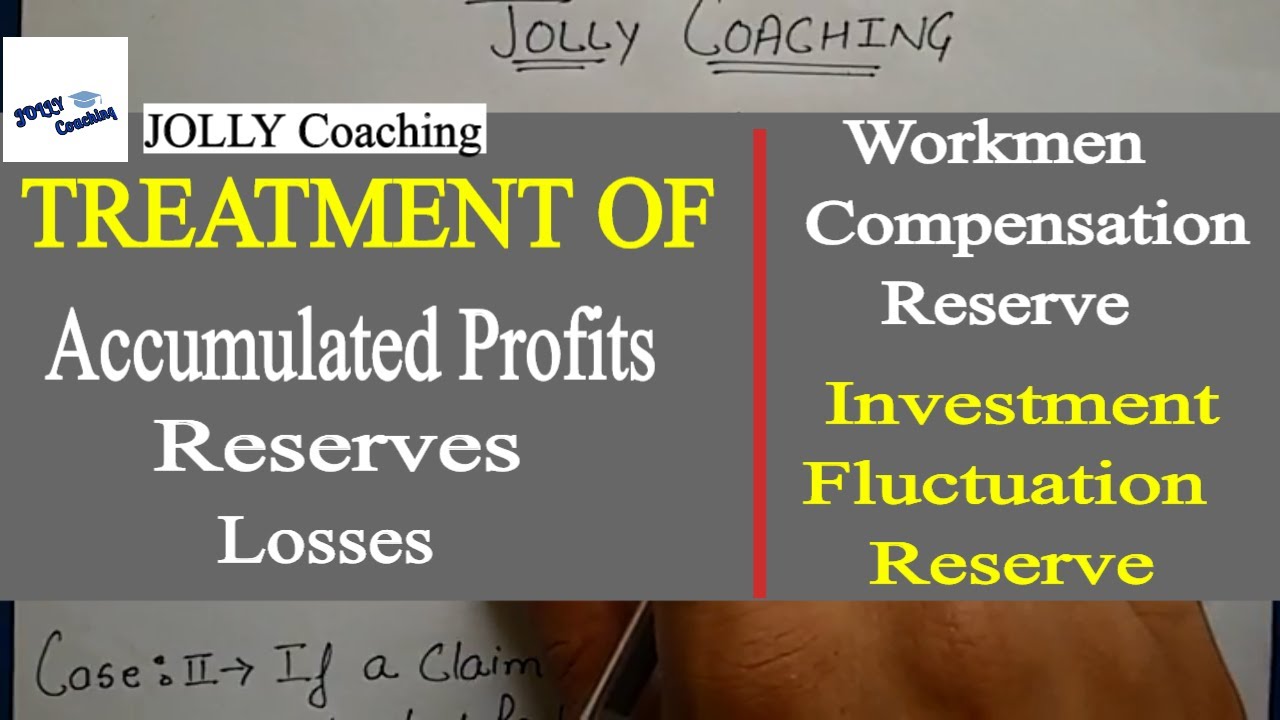 Accounting Treatments Of Accumulated Profits and Reserves for 12 class | CPT  in Hindi