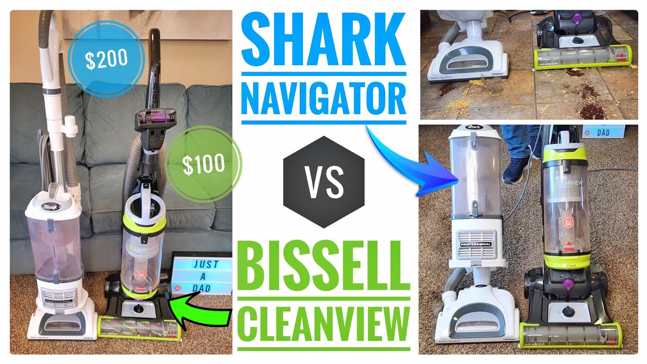 Shark Navigator vs Bissell CleanView Vacuum Cleaner Comparison