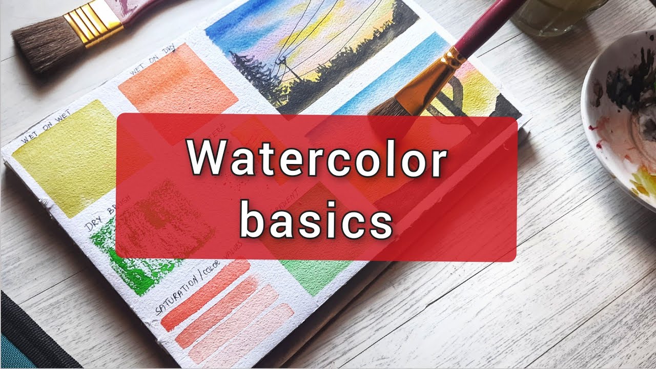 Watercoloring art 🎨🖌 செய்வதற்குமுன்  தெரிந்து கொள்ளவேண்டிய சில Technique | watercolor art basics👩‍🎨
