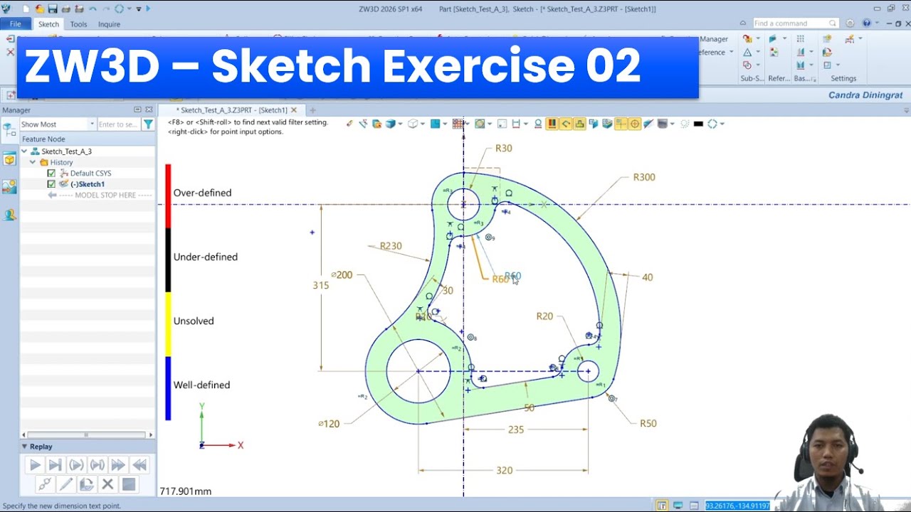 ZW3D - Sketch - Exercise 02