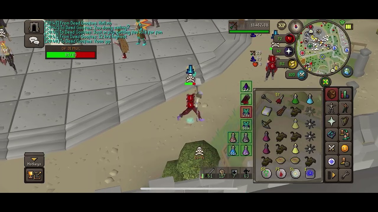 MOBILE KO  PVP pking - St0p Moving osrs pure pvp pking