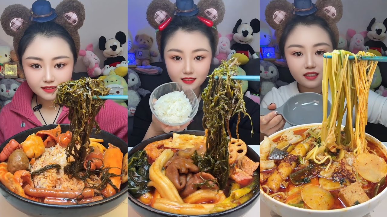 Chinese Spicy Fire Noodles Mukbang Eating | 불닭볶음면 먹방 | 매운라면/짜장면/생라면 먹방 | 중국면 계란 먹방 ASMR
