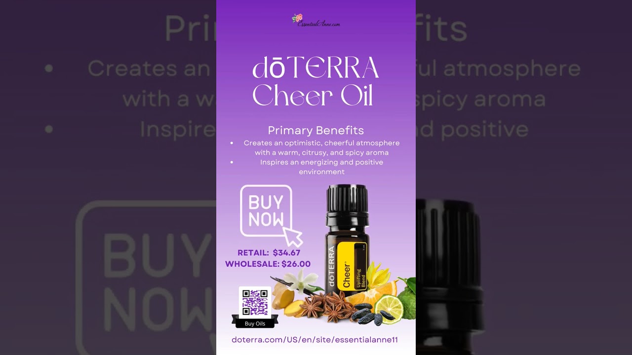 🌞🍊**Ignite Your Inner Sunshine with dōTERRA Cheer&reg; Oil!**🍊🌞