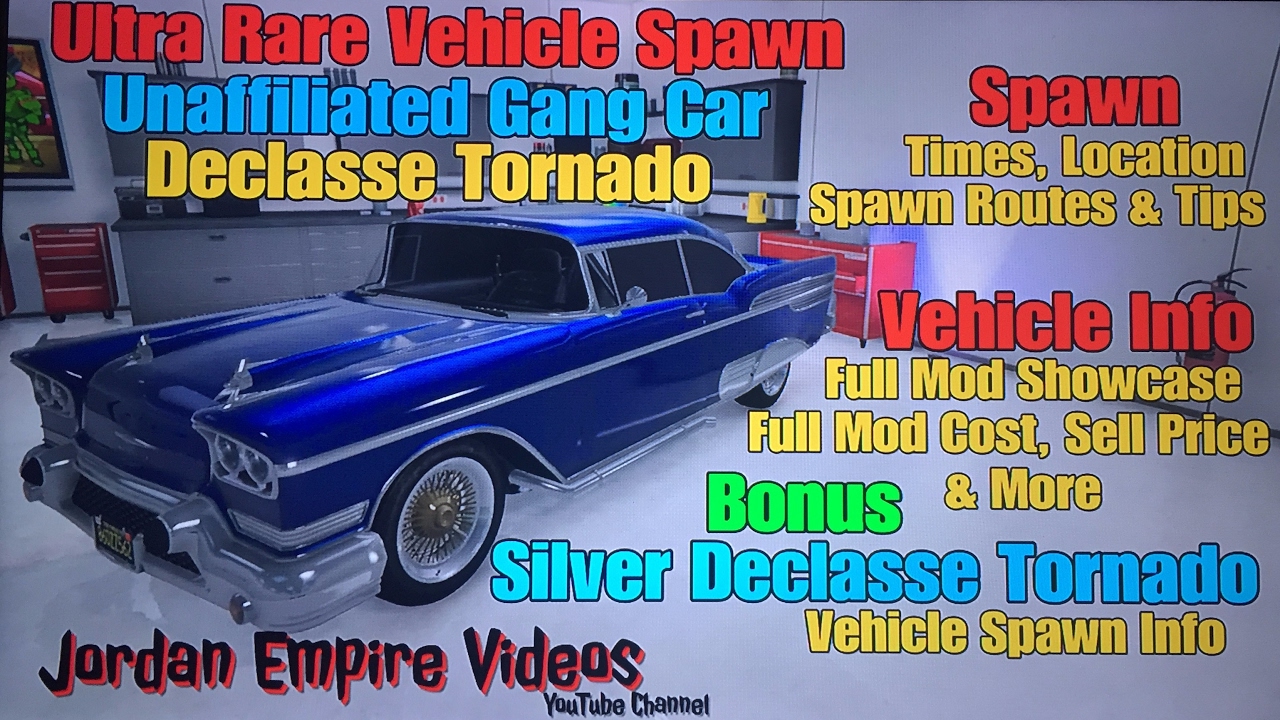 GTA 5 Online Ultra Rare Unaffiliated Blue & Silver Declasse Tornado Gang Car Spawn Method