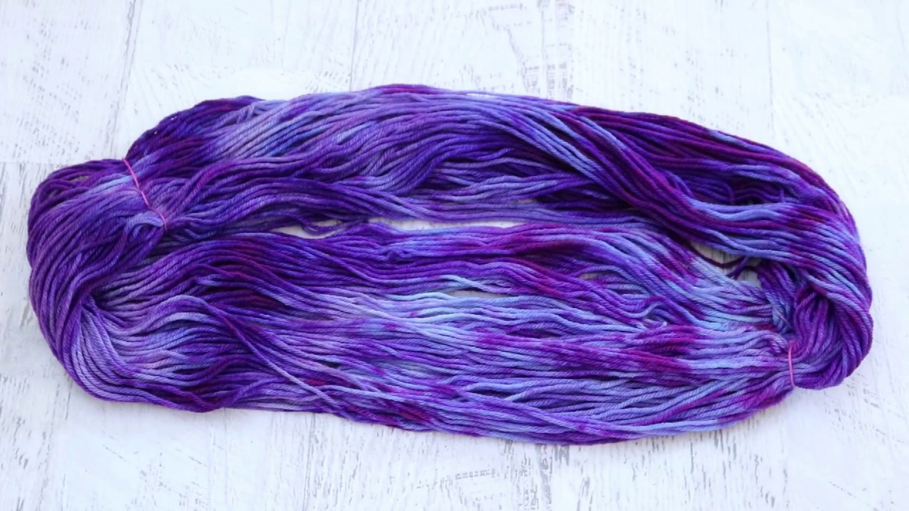 Leftover Purple Food Coloring - Space Dyed for a Variegated Tonal Yarn