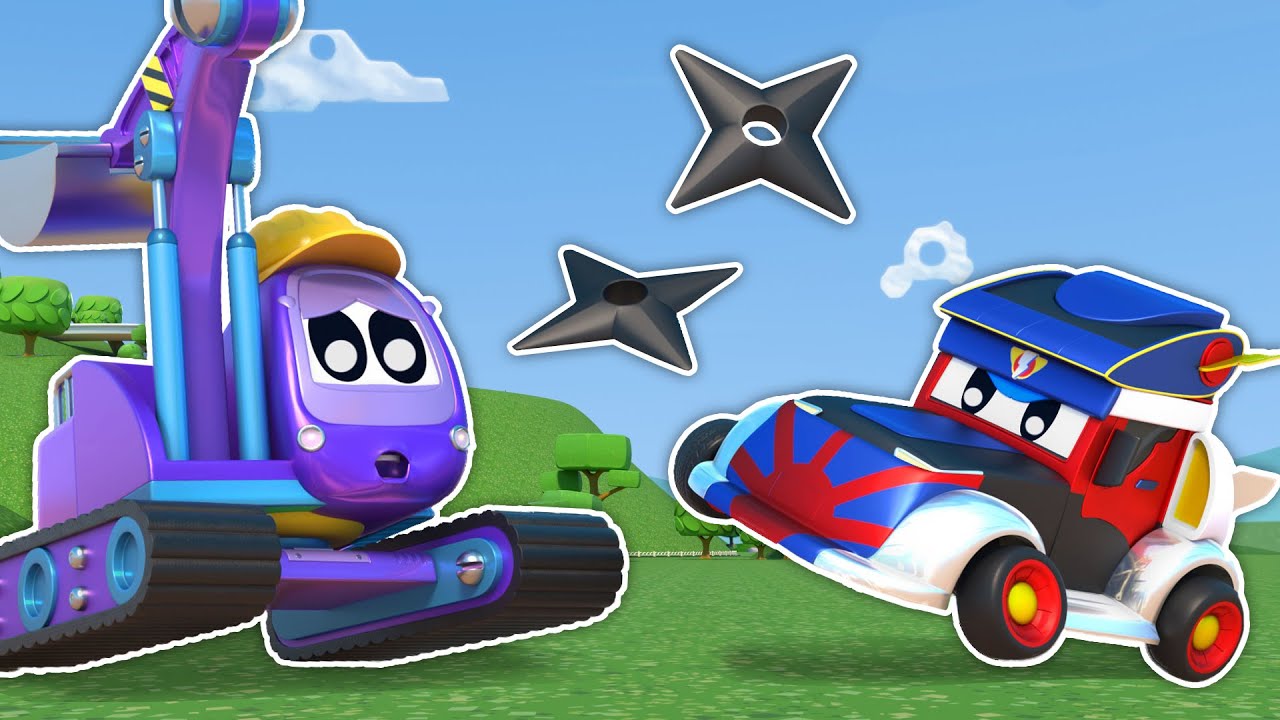 SUPER NINJA TRUCK rescues the EXCAVATOR! | Super Ninja Cartoon for Kids | Super Truck