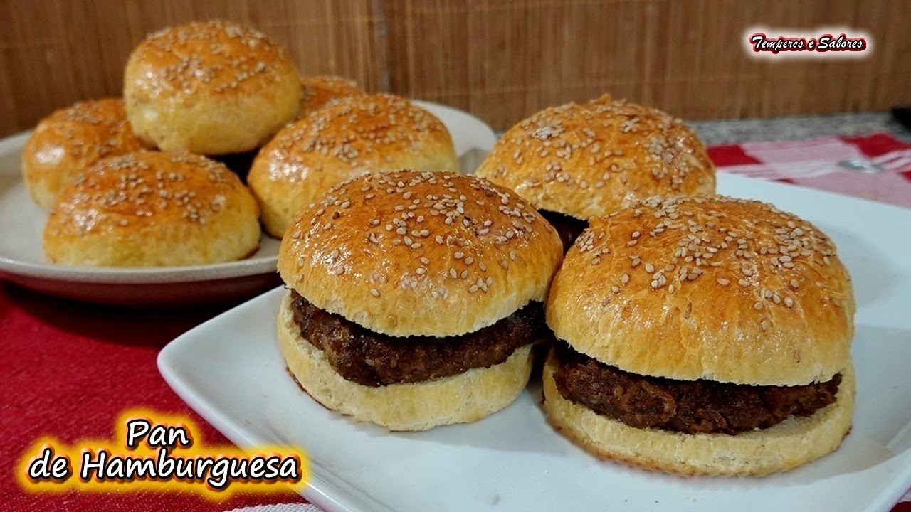 PAN DE HAMBURGUESA Fácil Tierno y Delicioso
